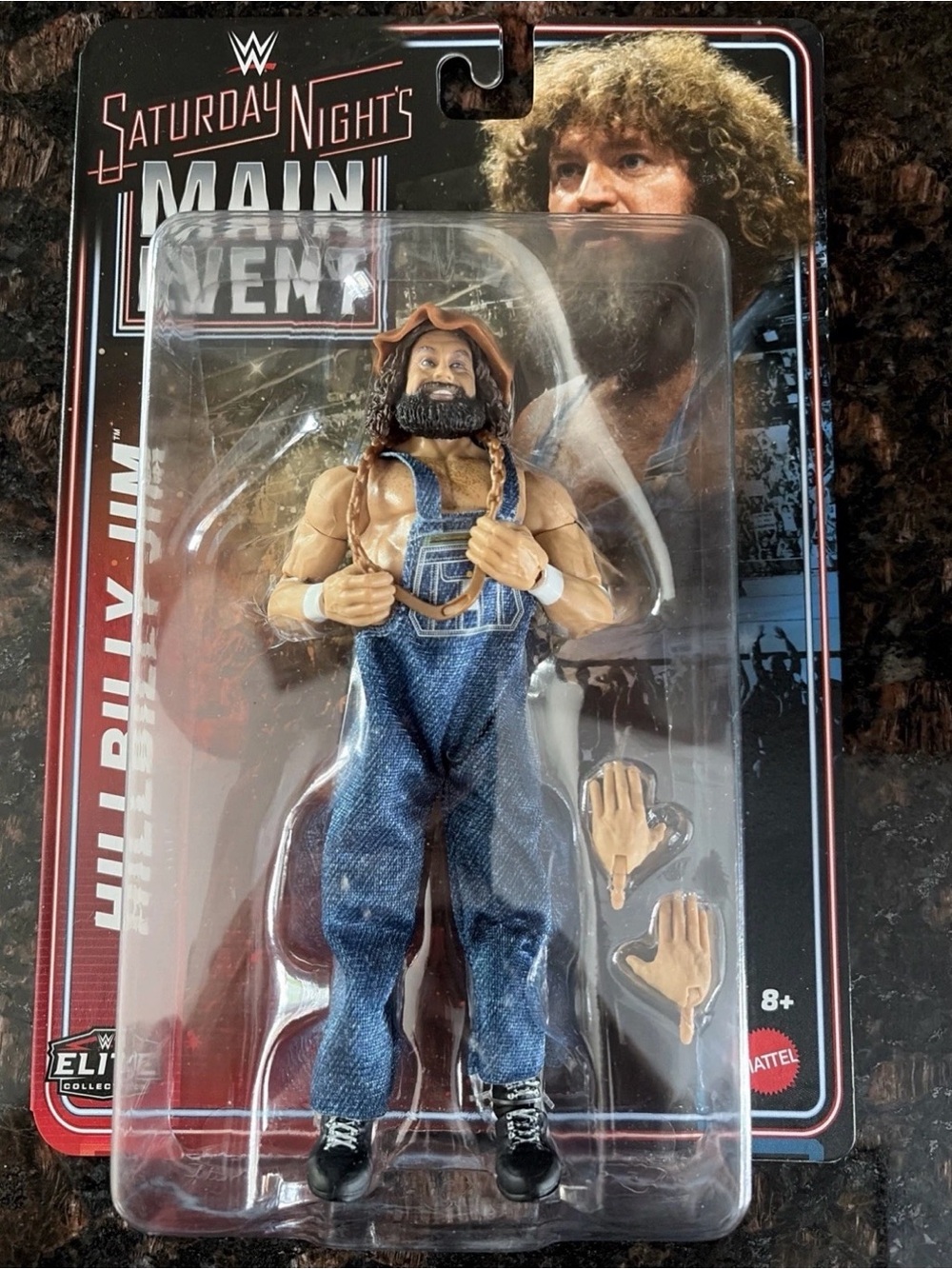WWE Hillbilly Jim Action Figure - Blue Overalls - Saturday Night Main events